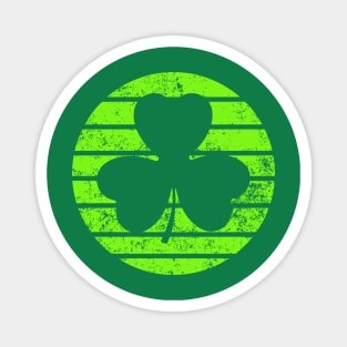 Shamrock Distressed Retro Irish Clover Magnet